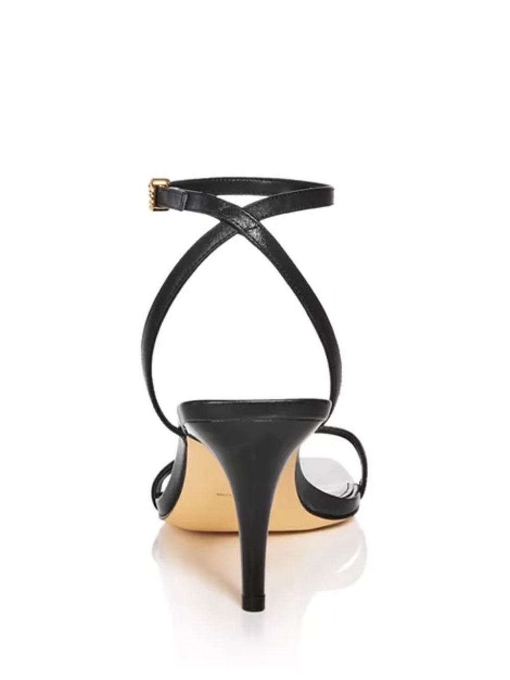 Michael Kors Black Leather Ankle-Strap Mid Heel Sandals - Picture 11 of 11